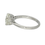 Platinum Laboratory-Grown Diamond 2ct Round Brilliant with Half Moon Cuts Trilogy Ring