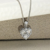 9ct White Gold 0.50ct Diamond Set Heart Shape Pendant