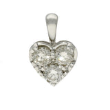 9ct White Gold 0.50ct Diamond Set Heart Shape Pendant