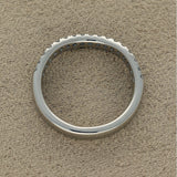 Platinum 0.75ct Diamond Double Row Soft Curve Half Eternity Ring