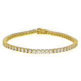 18ct Yellow Gold 5ct Natural Diamond Tennis Bracelet
