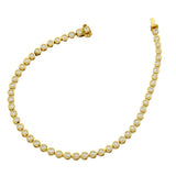 18ct Yellow Gold 2ct Natural Round Brilliant Cut Diamond Bezel Set Tennis Bracelet
