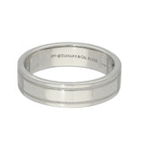 Tiffany & Co Platinum Tiffany Together Milgrain Band Ring 6mm Size V