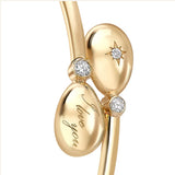 Fabergé 18ct Yellow Gold Forever "I Love You" Crossover Bracelet