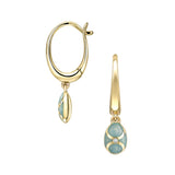 Fabergé 18ct Yellow Gold  Forever Hoop Drop Earrings