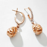 Fabergé 18ct Rose Gold Forever Quilted Egg Drop Earrings