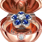 Fabergé Heritage 18ct Rose Gold Surprise Forget Me Not Pendant
