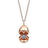 Fabergé Heritage 18ct Rose Gold Surprise Forget Me Not Pendant