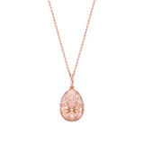 Fabergé Heritage 18ct Rose Gold Surprise Heart Pendant - Pink Gilloché Enamel