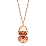 Fabergé Heritage 18ct Rose Gold Surprise Ruby Heart Pendant