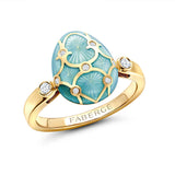 Fabergé 18ct Yellow Gold Fabergé Heritage Forever Egg Ring - Turquoise