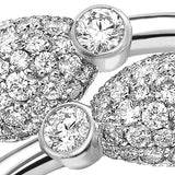 Fabergé Heritage 18ct White Gold Forever Crossover Ring with Pavé Diamonds