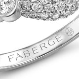 Fabergé Heritage 18ct White Gold Forever Crossover Ring with Pavé Diamonds