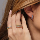 Fabergé 18ct Rose Gold Love by Fabergé Eternity Ring with Rubies