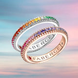 Fabergé 18ct Rose Gold Love by Fabergé Eternity Ring with Mixed Gemstones