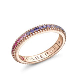 Fabergé 18ct Rose Gold Love by Fabergé Eternity Ring with Mixed Gemstones