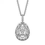 Fabergé 18ct White Gold Forever Imperial Egg Pendant