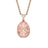 Fabergé Heritage 18ct Rose Gold Forever Mini Enamel Egg Pendant - Pink