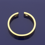 18ct Yellow Gold 0.10ct Baguette Cut Diamond Set Horseshoe Shaped Wedding Band