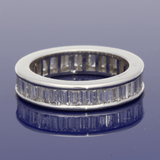 Platinum 2.47ct Baguette Cut Diamond Full Eternity Ring