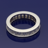 Platinum 2.47ct Baguette Cut Diamond Full Eternity Ring