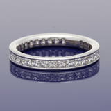 18ct White Gold 1.75ct Princess Cut Diamond Full Eternity Ring