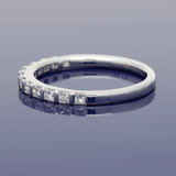 18ct White Gold 0.40ct Princess Cut Diamond Slim Half Eternity Ring