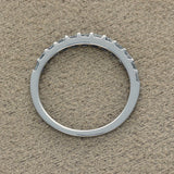 18ct White Gold 0.40ct Princess Cut Diamond Slim Half Eternity Ring