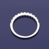 18ct White Gold 0.40ct Princess Cut Diamond Slim Half Eternity Ring
