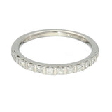 18ct White Gold 0.40ct Princess Cut Diamond Slim Half Eternity Ring