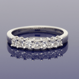 Platinum 0.76ct Princess Cut Diamond 7 Stone Ring