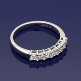 Platinum 0.76ct Princess Cut Diamond 7 Stone Ring