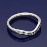 18ct White Gold 0.16ct Diamond Curve Wishbone Ring