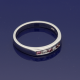Platinum 0.06ct Natural Pink & 0.04ct White Diamond 5 Stone Ring