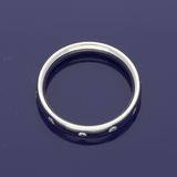 18ct White Gold 0.20ct Diamond Dot 3.2mm Wedding Ring