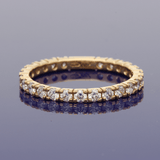 18ct Rose Gold 0.79ct Diamond Claw Set 3/4 Eternity Ring