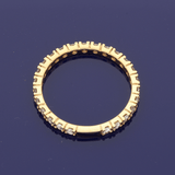 18ct Rose Gold 0.79ct Diamond Claw Set 3/4 Eternity Ring