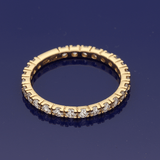 18ct Rose Gold 0.79ct Diamond Claw Set 3/4 Eternity Ring