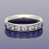 18ct White Gold 0.62ct Diamond 4mm Half Eternity Ring