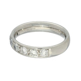 18ct White Gold 0.62ct Diamond 4mm Half Eternity Ring