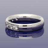 18ct White Gold 0.62ct Diamond 4mm Half Eternity Ring