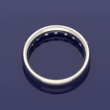 18ct White Gold 0.62ct Diamond 4mm Half Eternity Ring