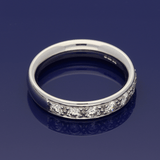 18ct White Gold 0.62ct Diamond 4mm Half Eternity Ring