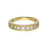 18ct Yellow Gold 0.55ct Diamond Graduated Half Eternity Ring
