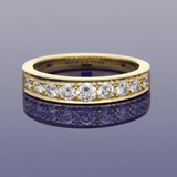 18ct Yellow Gold 0.55ct Diamond Graduated Half Eternity Ring