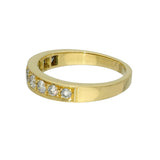 18ct Yellow Gold 0.55ct Diamond Graduated Half Eternity Ring