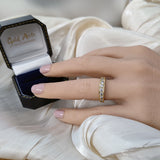 18ct Yellow Gold 0.55ct Diamond Graduated Half Eternity Ring