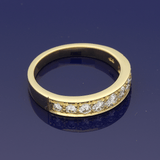 18ct Yellow Gold 0.55ct Diamond Graduated Half Eternity Ring