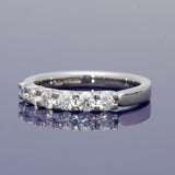 Platinum 0.66ct Diamond Claw Set 3mm 6 Stone Ring