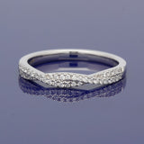 Platinum 0.20ct Diamond Infinity Twist Half Eternity Ring